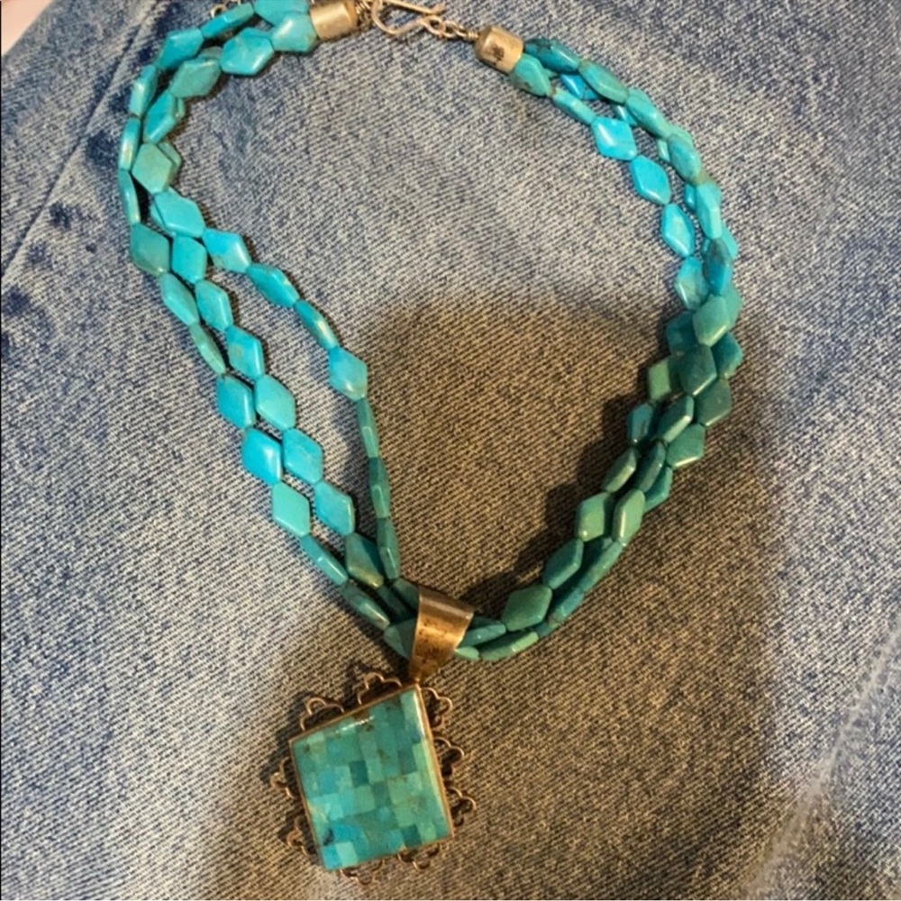 Turquoise Jay King Necklace with Sterling Silver